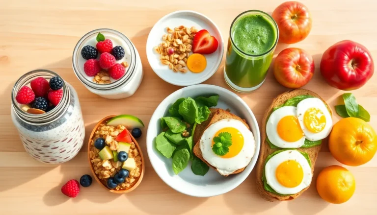 colorful nutritious breakfast bowl with oats, berries, and nuts