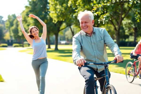 Person performing gentle stretching exercises for joint health and mobility