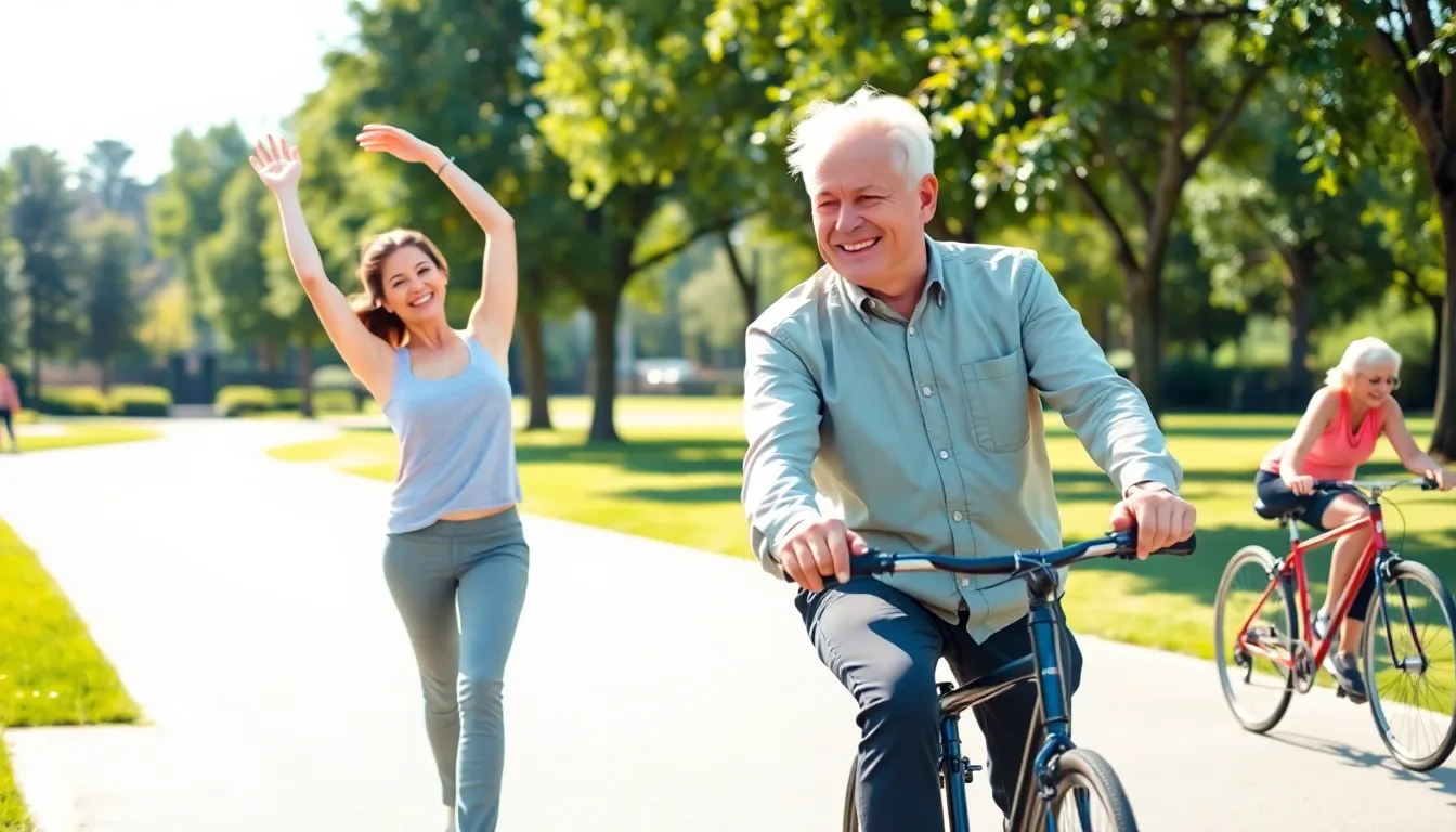 Person performing gentle stretching exercises for joint health and mobility