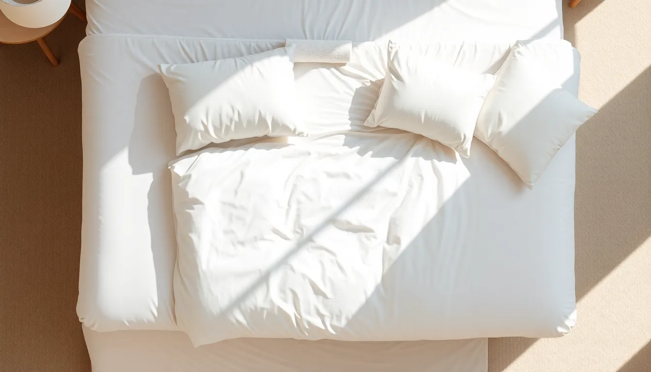 person sleeping on side with pillow between knees for better back alignment