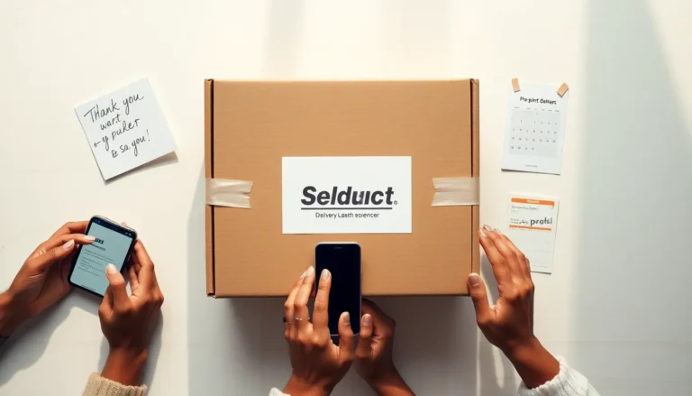 Online shopping packages being prepared for delivery with tracking labels