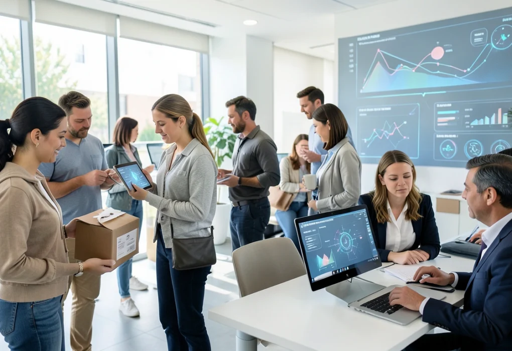 AI technology analyzing customer feedback and personalizing digital experiences